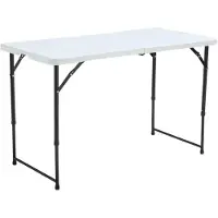 Oviala Weißer Klapptisch in 122 x 61 x 74 cm Weiß - REKKEM