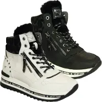 Mustang Schnürstiefelette Schwarz