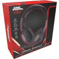 No Fear Gaming Headset - 1,5 M Kabel - 40 MM-Treiber - Faltbares Mikrofon - Over-Ear-Design - Robust und Bequem - Schwarz/Rot