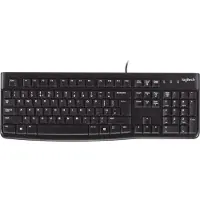 Logitech K120, Kabelgebunden, USB, QWERTY, Schwarz