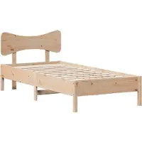 Syfax Massivholzbett ohne Matratze 75x190 cm Kiefernholz
