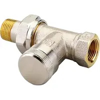 Danfoss Rücklaufverschraubung RLV 10 R 3/8, Durchgang, vernickelt