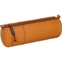 Brunnen Schlampermäppchen s'maepp M 22 x 8 cm braun - Weiches Federmäppchen - Leder - Braun - Einfarbig - Reißverschluss - 220 mm