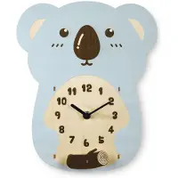 Hama Wanduhr Kinder-Wanduhr "Koala", Bunt, geräuscharm