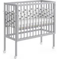 VitaliSpa Beistellbett Sophie Grau 94 x 42.5 cm 2 Seitenschienen, Model 33007