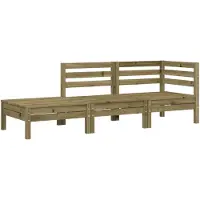 vidaXL Gartensofa 3-Sitzer Kiefernholz Imprägniert