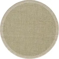 Carpetsale24 In & Outdoor Teppich Terrasse Balkon Küchenteppich Wetterfest Sisal Optik Flachgewebe Einfarbig mit Struktur, Grösse: 120 cm Rund