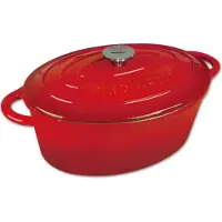 King Hoff Gusseisen Bratpfanne 30 cm Rot Beige