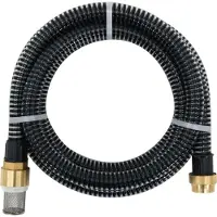 Syfax Saugschlauch mit Messing-Anschlüssen Schwarz 1,1" 3 m PVC