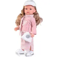 Marina & Pau Bella-puppe Im Gestreiften Kleid Rosa Rosa One Size