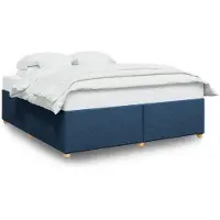 Syfax Bettgestell ohne Matratze Blau 180x200 cm Stoff