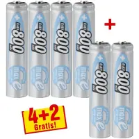 Ansmann 1321-0000-510 4+2 AAA Akkus 800 mAh