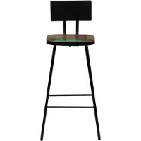 vidaXL Möbel 2er Set Barhocker - Tresenhocker - Barstuhl - multifunktional& Moderne - Massives Altholz - Barstühle klassischem Design CLORIS2930418