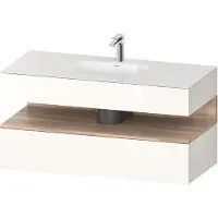 Duravit Einbauwaschtisch-Möbel-Set Qatego 120x55x60cm, E Ma/w hgl, Konsolen-Waschtischunterbau