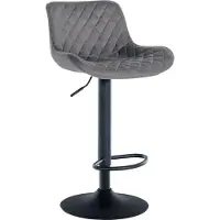 CLP Barhocker Minosa 360 drehbar mit Fußstütze schwarz Material Stoff