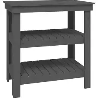 Syfax Werkbank Grau 78,5x50x80 cm Massivholz Kiefer