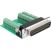 DeLOCK 65318, Sub-D 25, Schwarz, Grün, Silber, 53 mm, 54,2 mm, 16,1 mm, 1 Stück(e)
