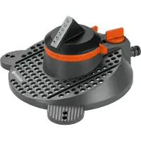 Gardena Comfort Teil- und Vollkreisregner Tango, Kreisförmige Wassersprinkler, 310 m², Schwarz, Orange
