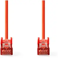 Nedis CAT6-Netzwerkkabel - RJ45 Stecker - RJ45 Stecker - S/FTP - 10.0 m - Rund - LSZH - Red - Label