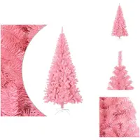 vidaXL Künstlicher Weihnachtsbaum mit Ständer Rosa 180 cm PVC - Weihnachtsbäume