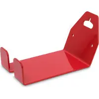 Relaxdays 2 x Fahrradhalterung, Radhalter zur Wandmontage am Pedal, bis ca. 20 kg, Auflagefläche BxT: ca. 10x14,5 cm, rot