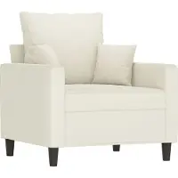 vidaXL Sessel Creme 60 cm Samt