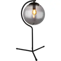 Globo Lighting Tischleuchte Metall schwarz matt, 1x E14