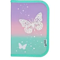 Scooli BUFI0445, Weiches Federmäppchen, Aqua-Farbe, Pink, Violett, Abbildung, Drinnen, Mädchen, Reißverschluss