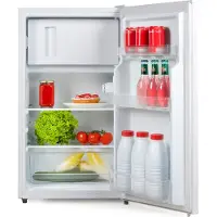 Primo PR176FR Kühlschrank mit Gefrierfach - D - 80L - Freistehender Tischkühlschrank – Weiß