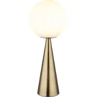 Globo Lighting Tischleuchte Metall messingfarben matt, 1x E27