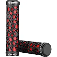 RockBros Fahrradgriffe aus rutschfestem Gummi, Ø 22 mm, schwarz-rot