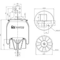 FEBI BILSTEIN Federbalg, Luftfederung 101722