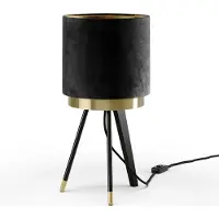 Vicco Tischlampe Goldamo Schwarz 23 x 46 cm, Model 53239