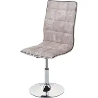 Mendler Esszimmerstuhl MCW-C41, Stuhl Küchenstuhl, höhenverstellbar drehbar, Stoff/Textil MVG- vintage grau