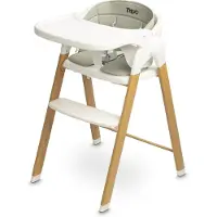 Caretero , 3 in 1 Hochstuhl Baby, Neugeborenenaufsatz, Fußstütze, Triplo Grau