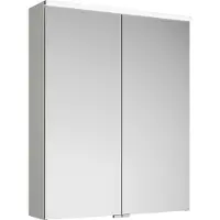 Burgbad Eqio Spiegelschrank mit horizontaler LED-Beleuchtung, 2 Türen, 650x800mm