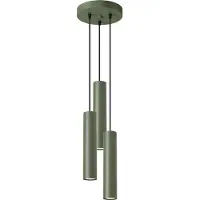 Sollux Pendelleuchte LAGOS 3P olivgrün 3xGU10 10W Stahl 108x19.5x19.5cm