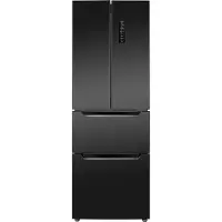 Bomann Kühlschrank mit Gefrierfach | No-Frost | 186cm Kühlschrank | MultiAirflow | 320L | Kühl Gefrierkombination No-Frost | KG 7361 schwarz-inox