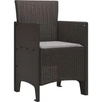 vidaXL "SALE 2026"Gartenstuhl - Gartenmöbel - Balkonstuhl mit Kissen 2er Set,multifunktional& Moderne - Braun 53 x 49 x 85 cm Polypropylen - Stühle für Garten, Balkon DE2620288