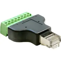 DeLOCK 65389, RJ45, 8p, Schwarz, Grün