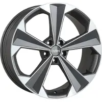 Oxigin Felge 22 OXRS 8.5 Zollx19 Zoll ET43 5x114.3 titan polish OX228519J43TP kompatibel mit Toyota Auris C-HR RAV4