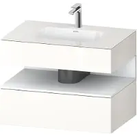 Duravit Einbauwaschtisch-Möbel-Set Qatego 80x55x60cm, we matt/we hgl, Konsolen-Waschtischunterbau