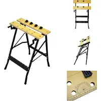vidaXL Zusammenklappbare Werkbank 62x56x75 cm mit Lineal, Winkelmesser und 80 kg Tragkraft
