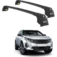TURTLE DACHTRÄGER AIR-2 , Schwarz PEUGEOT 3008 ALL 2017 - 2024 (SUV)
