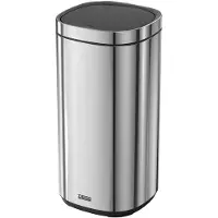 Desq 6130.18 Touch-Abfalleimer - 30L - mit Inneneimer - Edelstahl - Silent Close - Silber