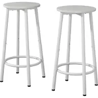 Vicco Barhocker Edmonton Weiß 31.5 x 64 cm 2 Teile, Model 49413