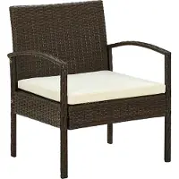 vidaXL Gartenstuhl mit Kissen Poly Rattan Braun , Gartenstühle Design 2024