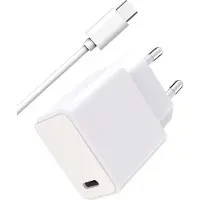 Wow , USB-C-Netzteil 20W mit USB-C-zu-USB-C-Kabel 1m, Weiß