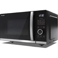 Sharp YC-QG254AE-B Mikrowelle Schwarz 900 W - Kapazität: 25 Liter - Mikrowellenleistungsstufen: 10 - Steuerungstyp: Halbdigital