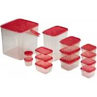 Xavax Hama 00111468, Set, Rot, Transparent, 85 °C, 233 mm, 230 mm, 225 mm